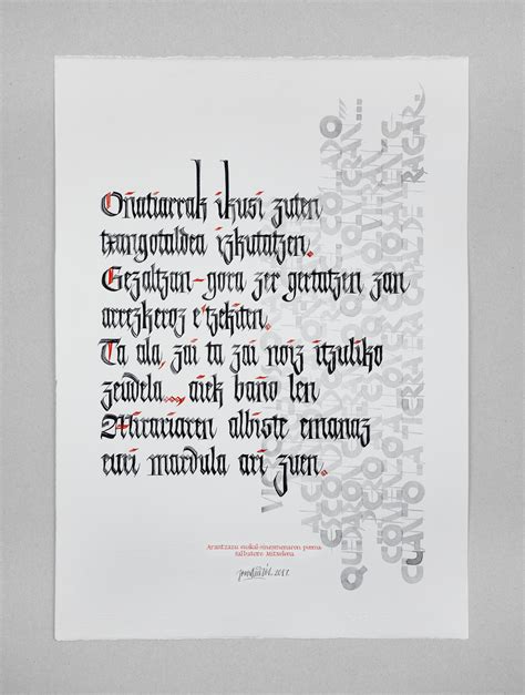 Original Calligraphy Works — Joan Quirós - Lettering