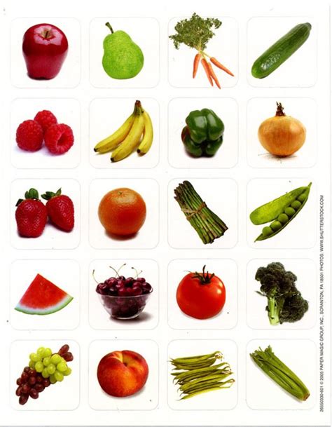 Fruits & Vegetables Stickers - Bell 2 Bell