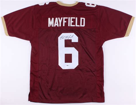 Baker Mayfield Signed Oklahoma Sooners Jersey (Beckett COA) | Pristine ...