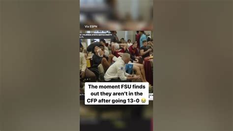 Florida State Seminoles reaction to being left out of CFP hits right in the feels 😢 #shorts ...