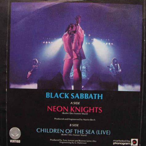 Black Sabbath - Neon Knights - Vinyl Clocks