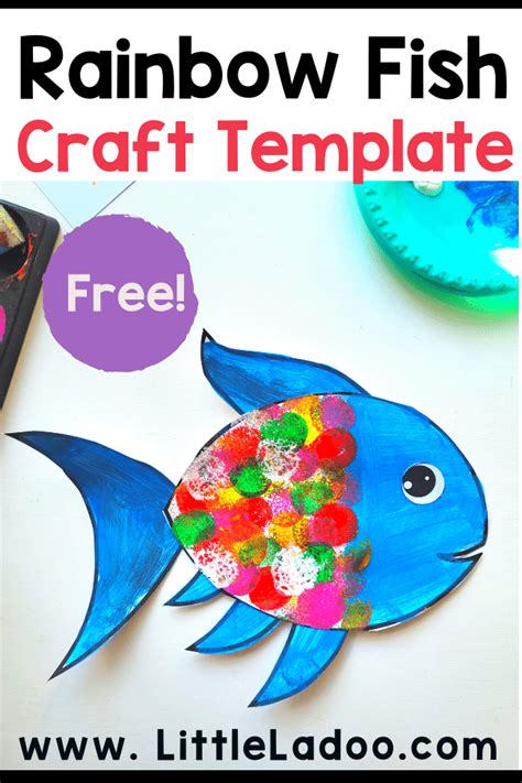 Rainbow Fish Craft {Free template} | Rainbow fish crafts, Rainbow fish ...