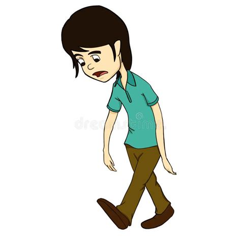 Cartoon Boy Walking Alone - img-uber