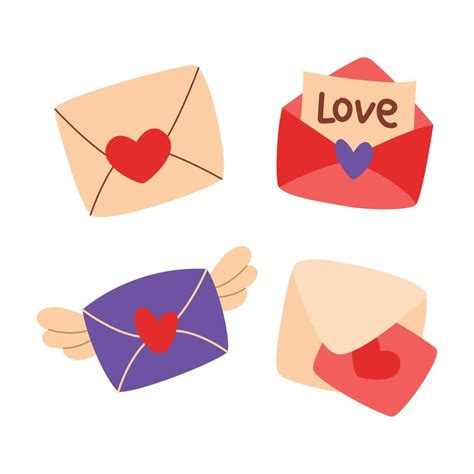 Vector set of craft envelopes 16796581 Vector Art at Vecteezy