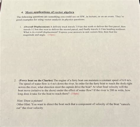 Solved 4. More applications of vector algebra The following | Chegg.com