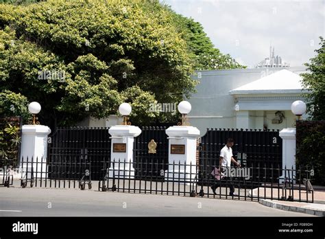 The main entrance to the Prime Minister's official residence, known ...