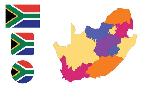 Map and flag of South Africa 8211437 Vector Art at Vecteezy