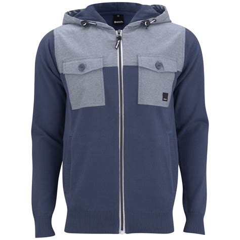 Bench Men's Gibbonsdown Hooded Knit - Dark Denim Mens Clothing | Zavvi