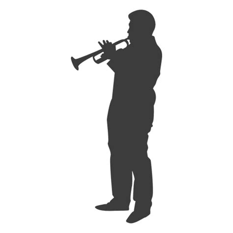 Trumpet Player Silhouette 2 PNG & SVG Design For T-Shirts