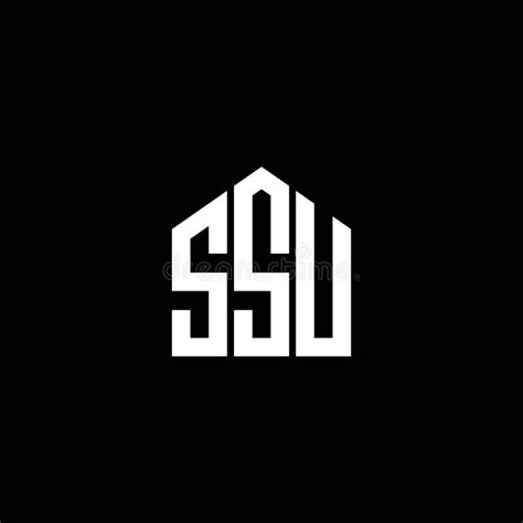 SSU Letter Logo Design on BLACK Background. SSU Creative Initials ...