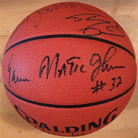 Lakers Hall of Famers Official NBA Game Ball Signed by (5) With Wilt Chamberlain, Kareem Abdul ...