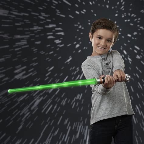 Star Wars Luke Skywalker Electronic Green Lightsaber, with Lights ...