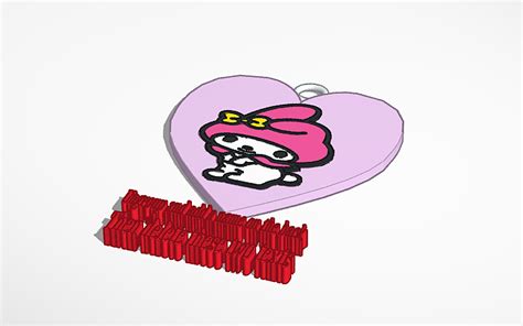 3D design My melody keychain (2) - Tinkercad