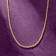 2mm 14kt Yellow Gold Rope-Chain Necklace | Ross-Simons