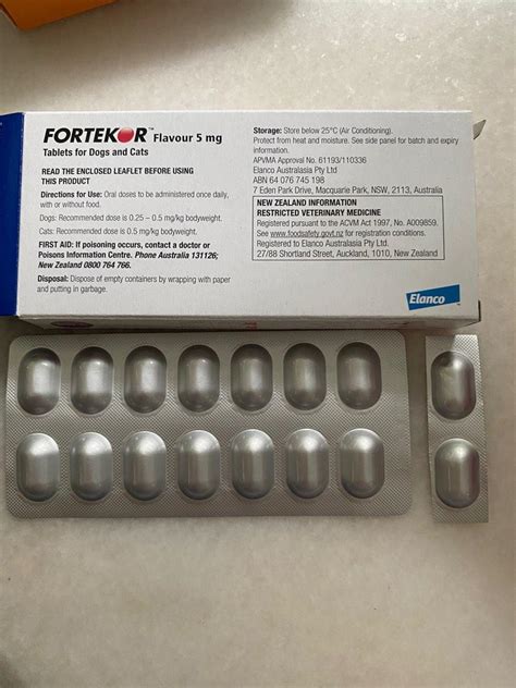 Fortekor 5mg for dogs and cats, Health & Nutrition, Medical Supplies ...