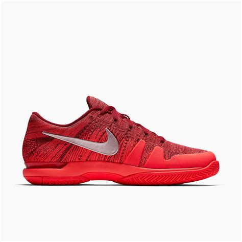 Nike Mens Zoom Vapor 9.5 RF Flyknit Tennis Shoes - Red - Tennisnuts.com