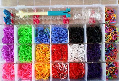 4000 Loom Bands In Compartments S Clips And Pro Loom Tool Adjustable ...