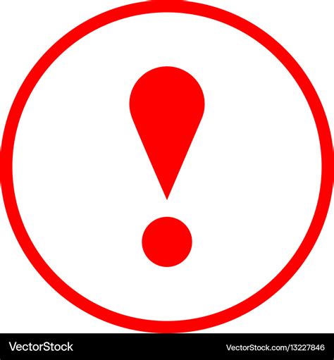 Red Circle Exclamation Mark Icon Warning Sign Vector Image | The Best ...