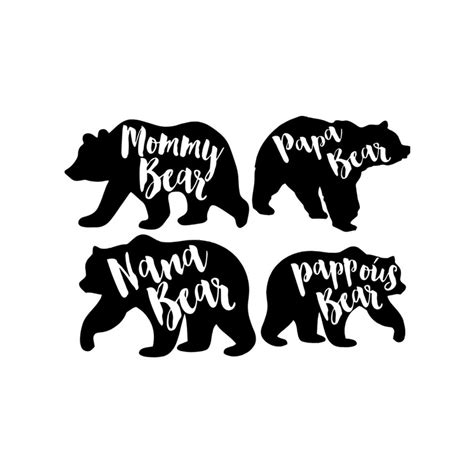 Family bear SVG Files For Silhouette, Files For Cricut, SVG, - Inspire Uplift