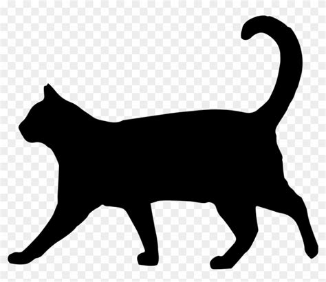 Black Cat Silhouette Clip Art 101 Clip Art - Black Cat Walking - Free Transparent PNG Clipart ...