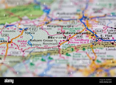 Brevard north carolina map hi-res stock photography and images - Alamy