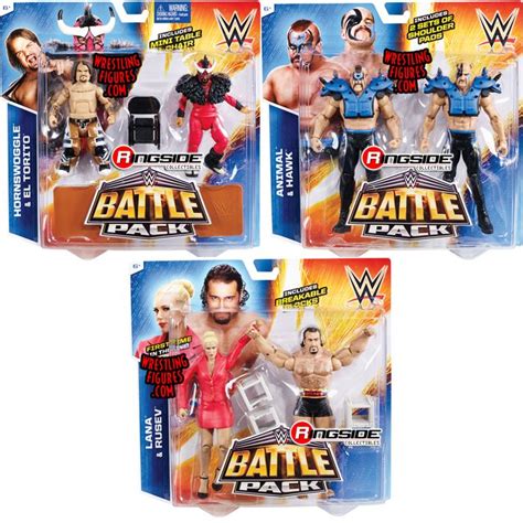 WWE Battle Packs 34 - Complete Set of 3 WWE Toy Wrestling Action ...