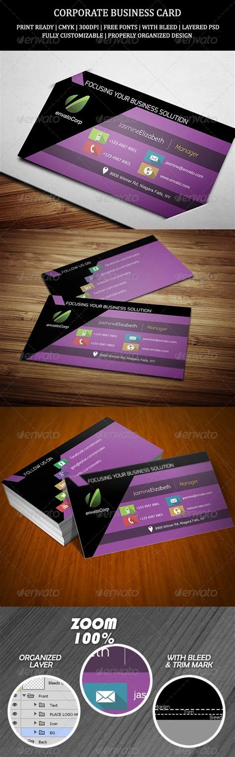 Corporate Business Card 11 | Corporate business card, Printing business ...