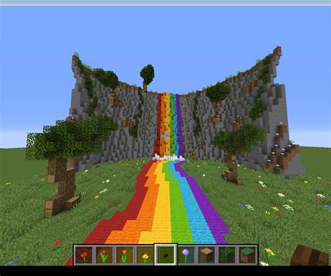 Minecraft Rainbow Waterfall : 4 Steps - Instructables