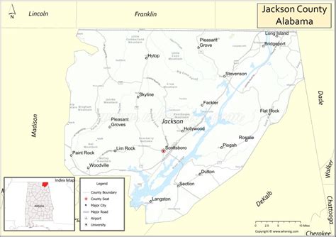 Map of Jackson County, Alabama - Thong Thai Real