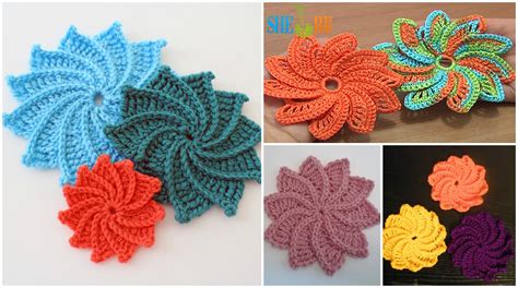 Crochet Spiral Flower - Pretty Ideas