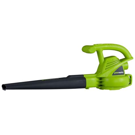 Greenworks 7-Amp 240-CFM 160-MPH Corded Electric Leaf Blower ...