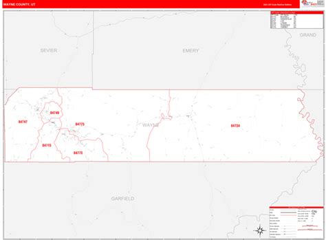 Wayne County, UT Map Book - Red Line