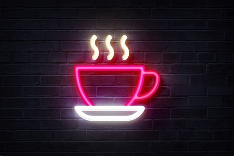 Premium Photo | Neon Coffee Cup