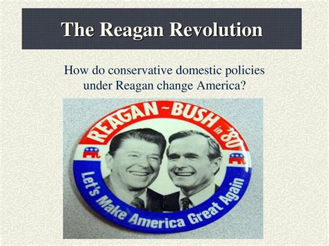 How do conservative domestic policies under Reagan change America ...