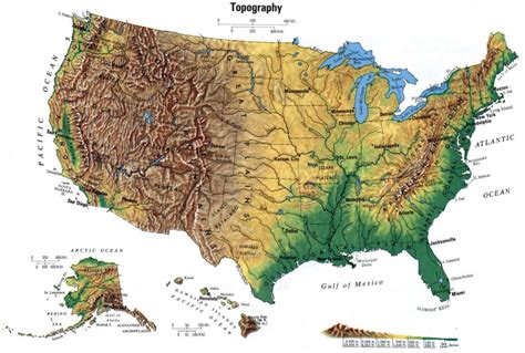 Printable Topographic Map Of Usa - Printable US Maps