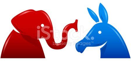 Democratic Donkey And Republican Elephant Symbols Stock Vector | Royalty-Free | FreeImages