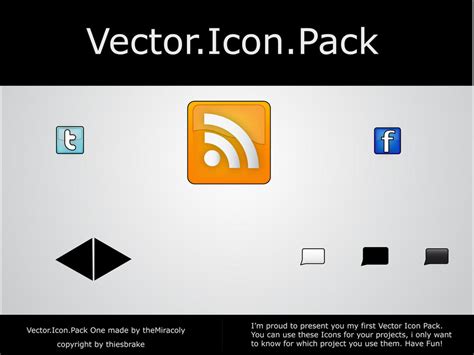 Free Vector Icons Pack One by theMiracoly on deviantART