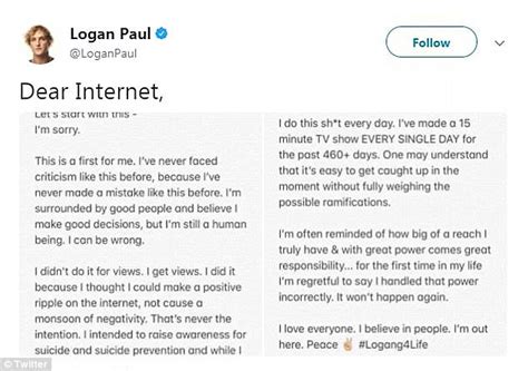 YouTube releases lengthy apology for Logan Paul video | Daily Mail Online