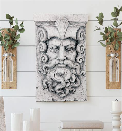 Design Toscano Poseidon Greek God Wall Sculpture | Wayfair