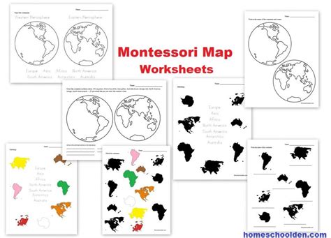 Montessori Continent Map Printable