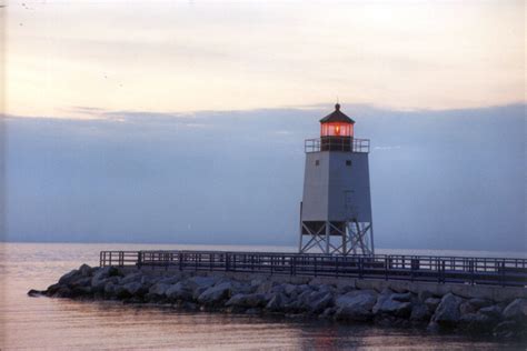 Charlevoix South Pier Lighthouse, Charlevoix, MI. | Lake lighthouse, Lighthouse, Great lakes