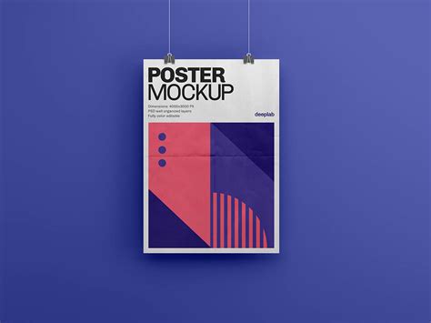 Vertical Poster - Free Mockup - Dealjumbo.com — Discounted design bundles with extended license!