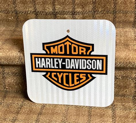 Metal Harley Davidson Motorcycles Sign 3M Prismatic Reflective Surface .080 Thick Aluminum