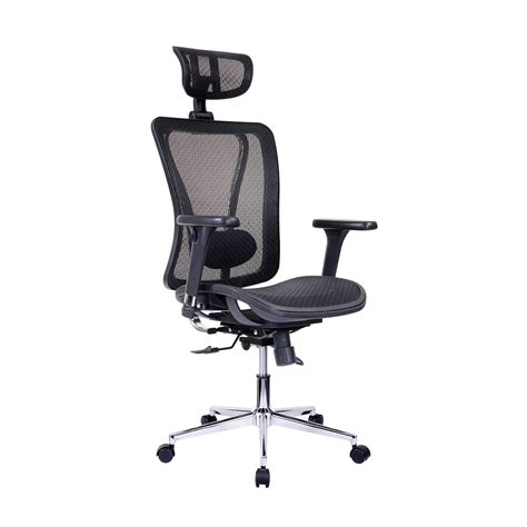 Techni Mobili | Executive Mesh Office Chair with Headrest and Lumbar ...