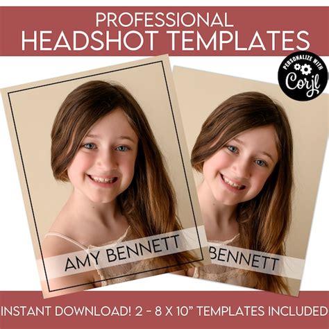 Photoshop Headshot Template - Etsy