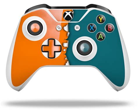 XBOX One S and One X Wireless Controller Skins Ripped Colors Orange Seafoam Green | WraptorSkinz