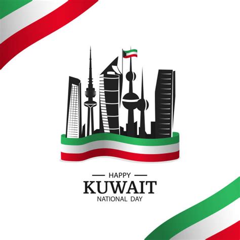 Kuwaiti Flag Kuwait National Landmark Patriotism Illustrations, Royalty ...