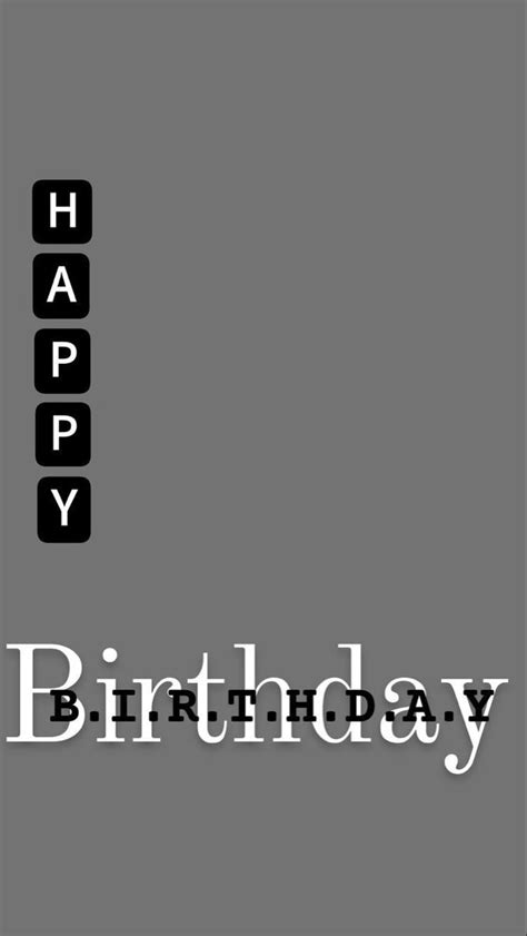 the words happy birthday written in black and white