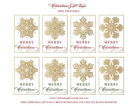 Free Printable Snowflake Gift Tags