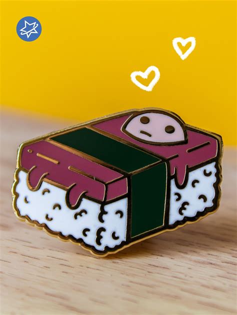 Hawaii Spam Musubi Enamel Pin | Etsy | Enamel pins, Musubi, Cute pins